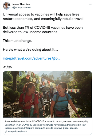Intrepid Travel Vaccine Equity